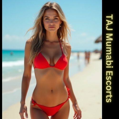 Russian Girl wearing Red Bikiny